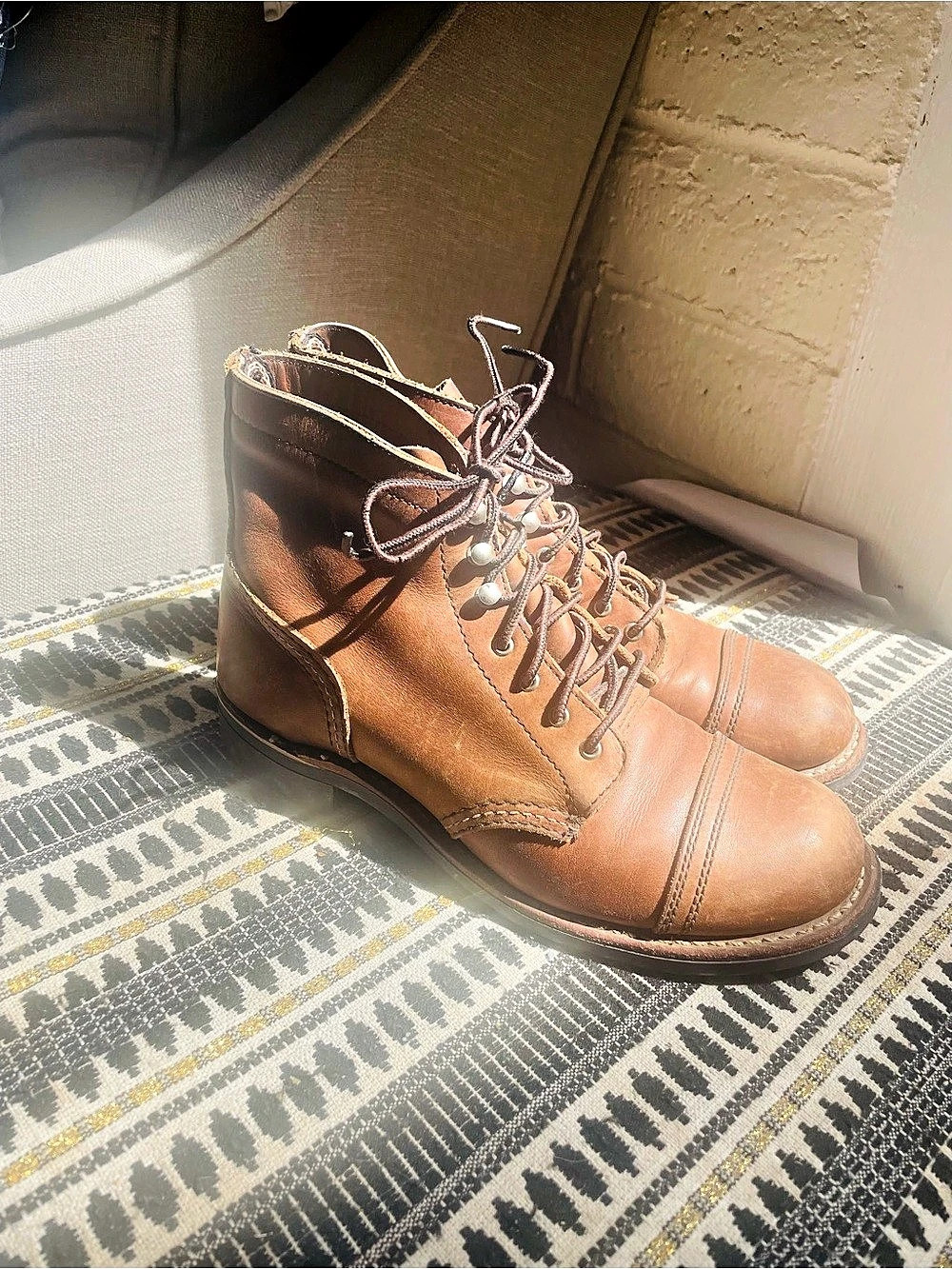Red Wing Iron Ranger Moc Toe Boots Brown US 8